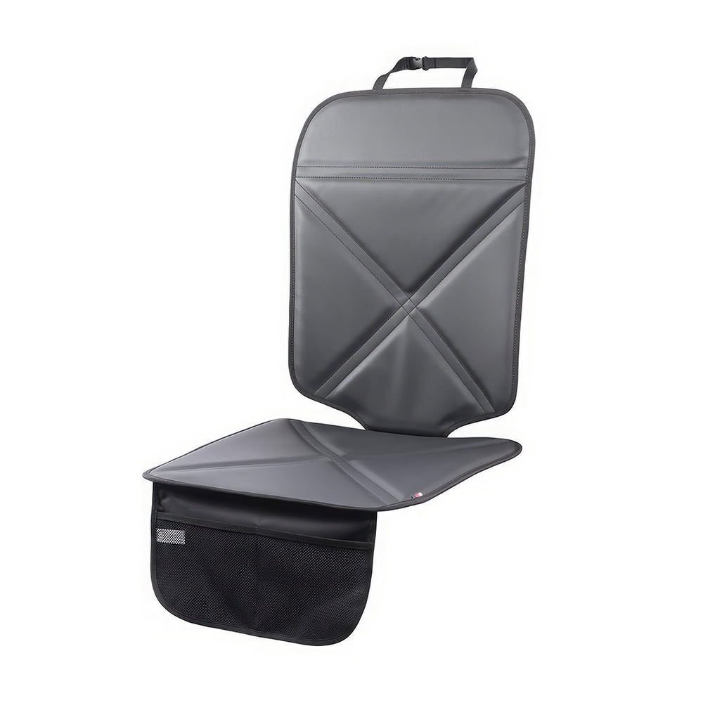 Waterproof Leather Car Seat Protector with Thick Padding and Pockets