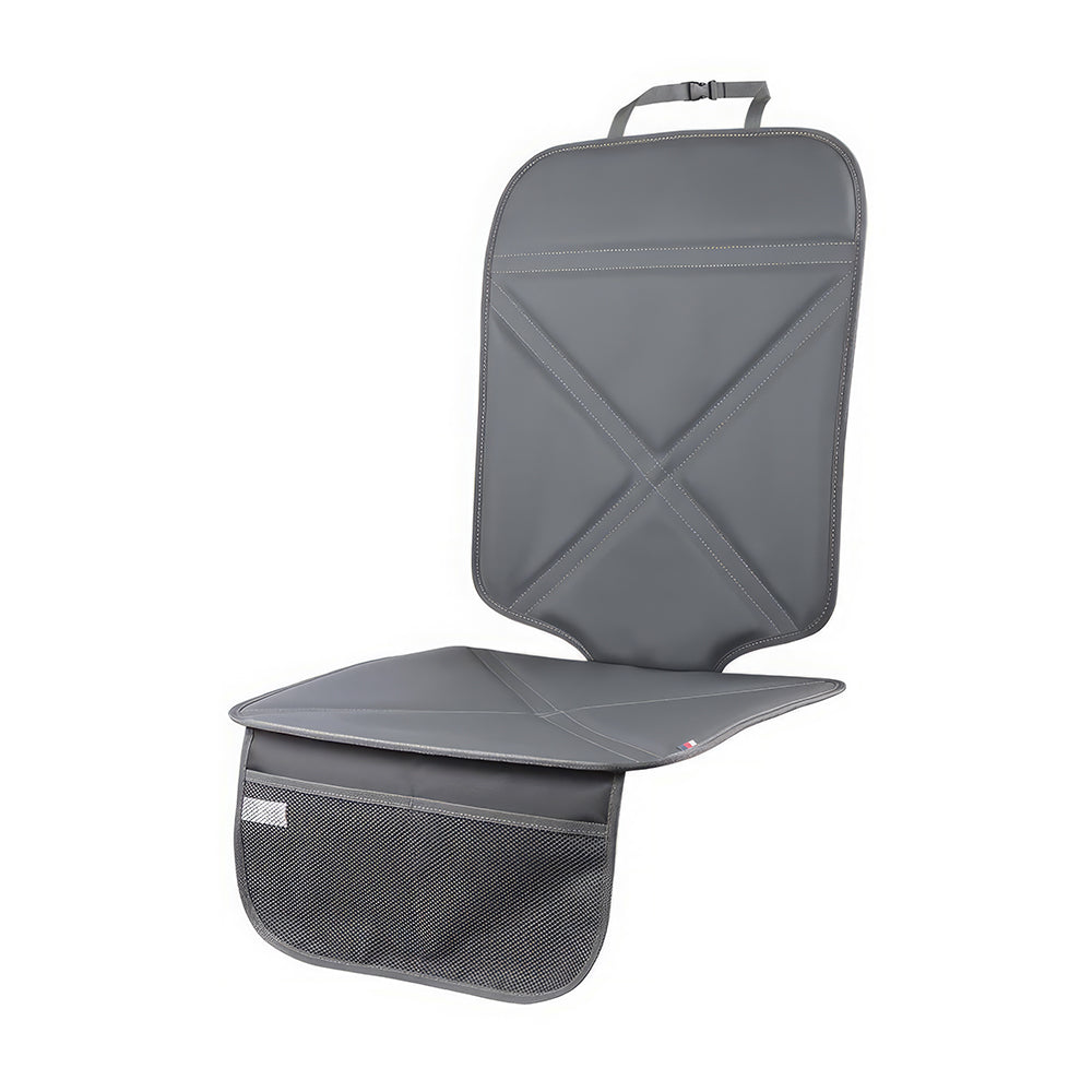 Waterproof Leather Car Seat Protector Thick Padding Non Slip Backing Storage Pockets Universal Fit for Child Car Seats