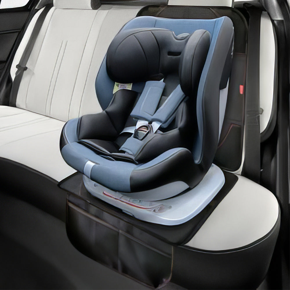 Waterproof Car Seat Protector Thick Padded Universal Cover with Mesh Pockets
