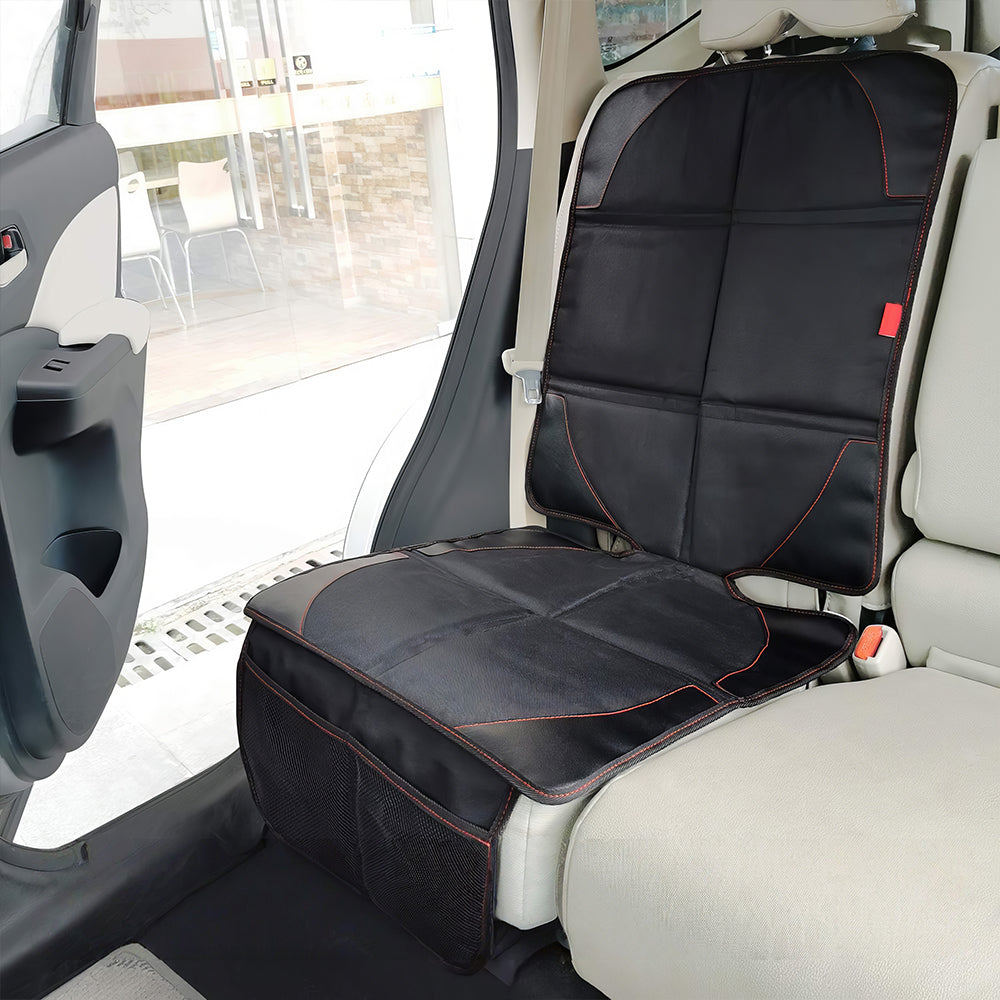 Waterproof Car Seat Protector Thick Padded Universal Cover with Mesh Pockets